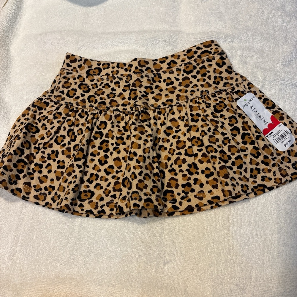 Jumping Beans Tan and Black Animal Print Skirt